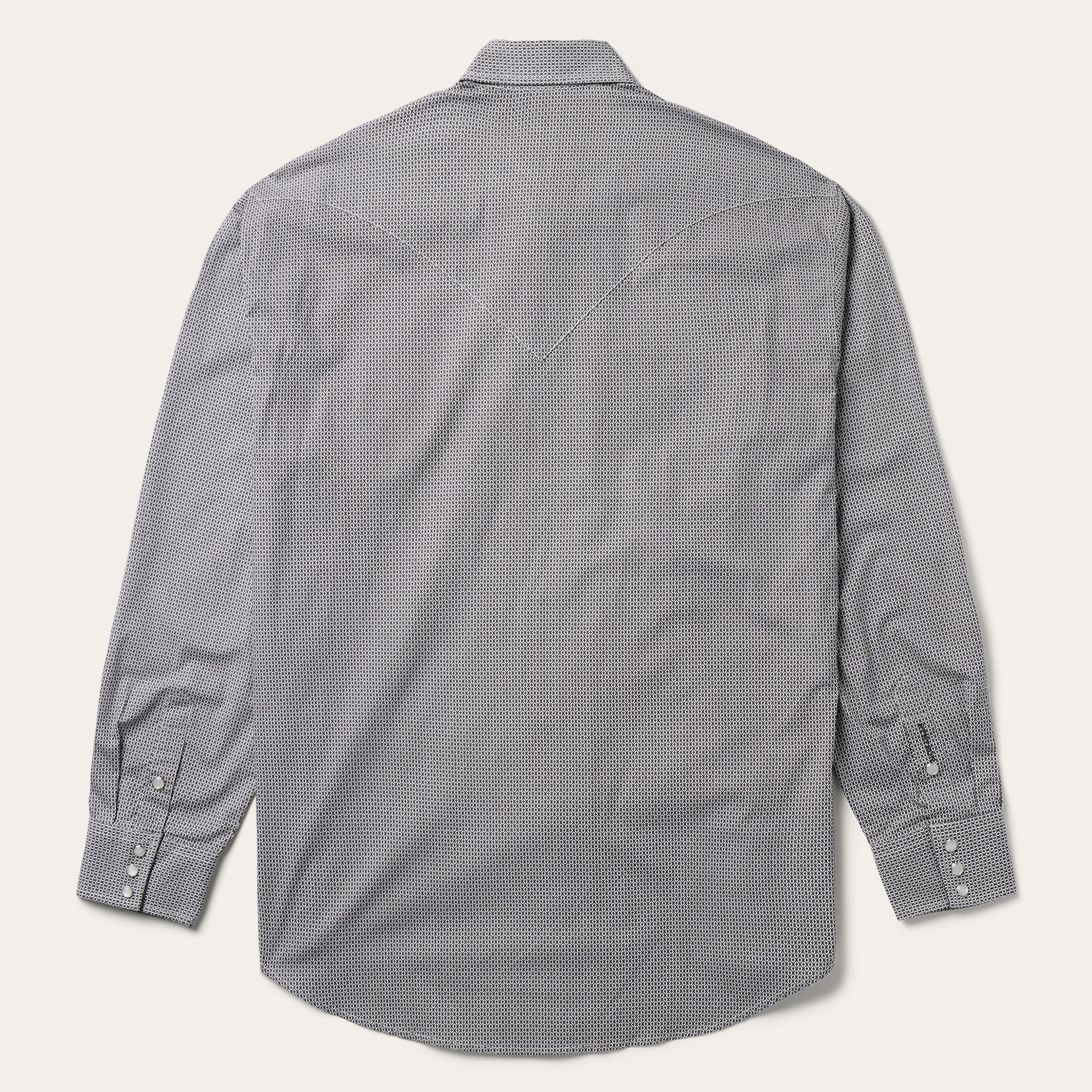 Grey Geo Print Western Shirt Grey
