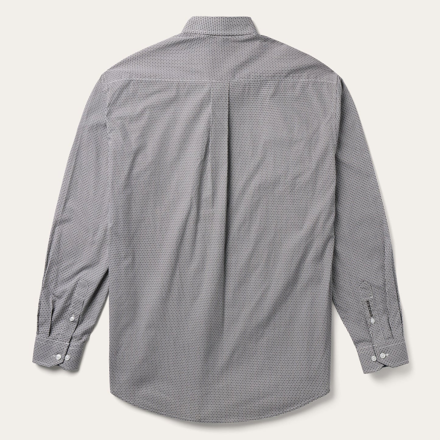 Grey Geo Print Button Front Shirt Grey