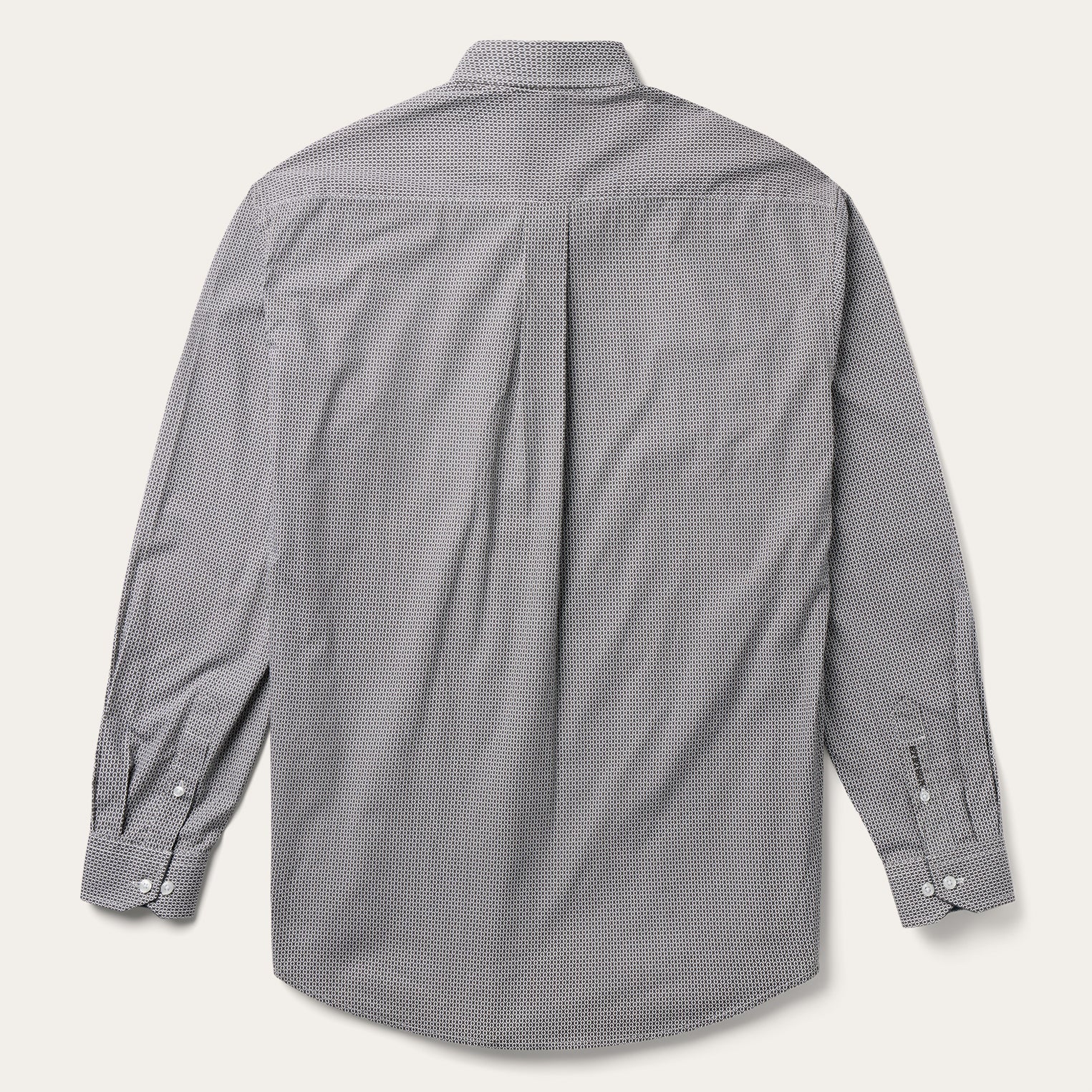 Grey Geo Print Button Front Shirt Grey