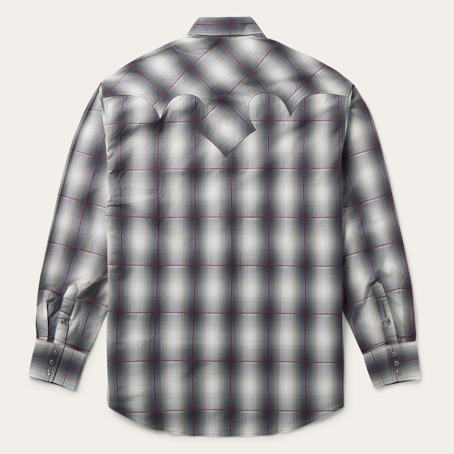 Smoke Ombre Western Shirt Grey