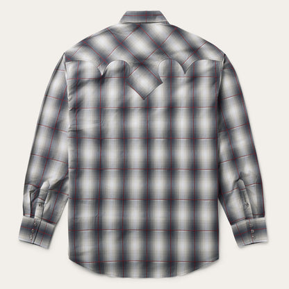 Smoke Ombre Western Shirt Grey