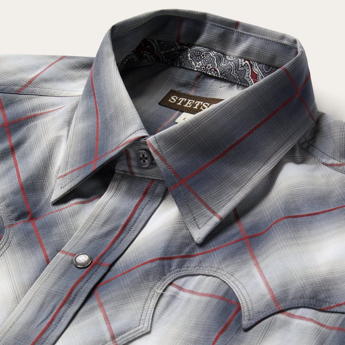 Smoke Ombre Western Shirt Grey