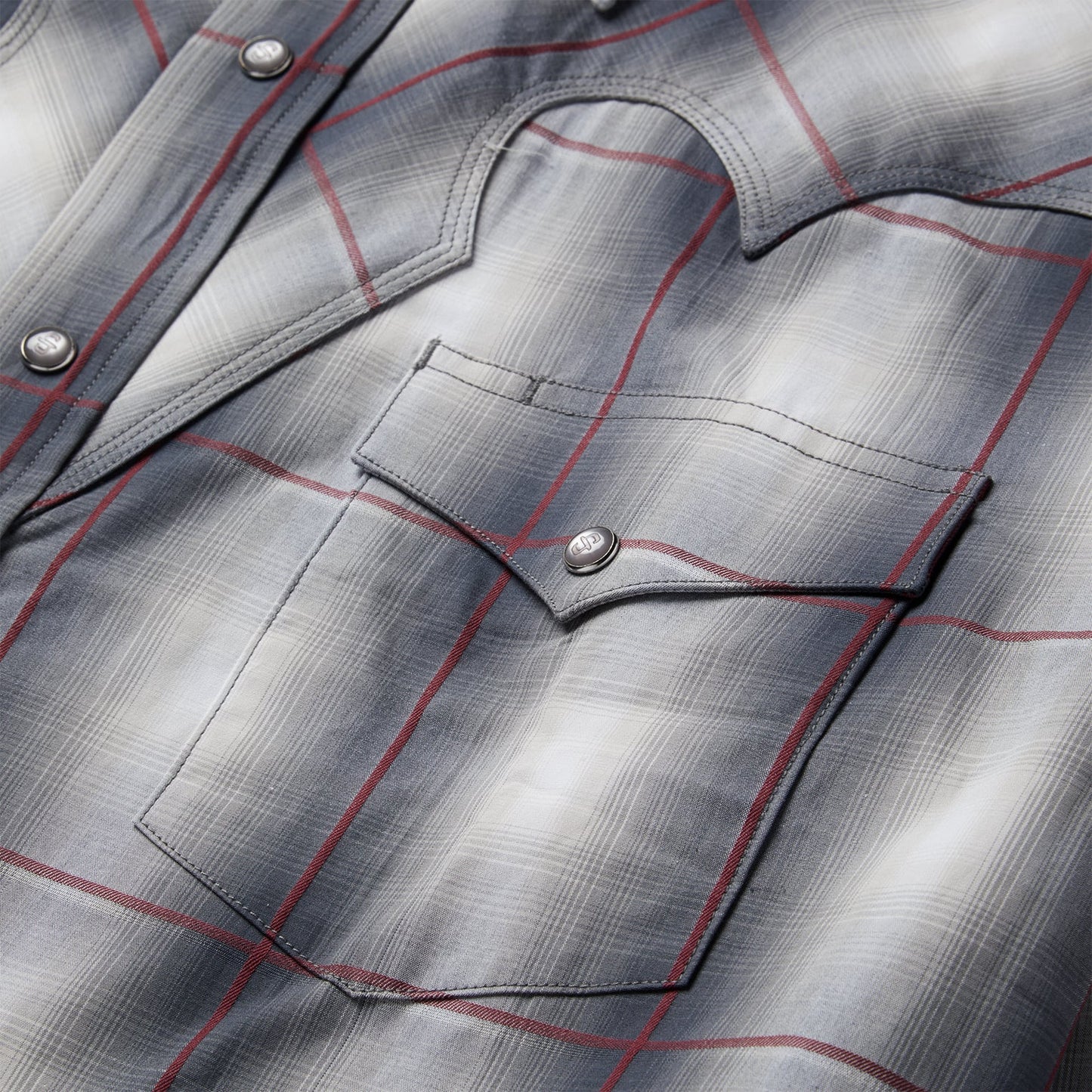 Smoke Ombre Western Shirt Grey
