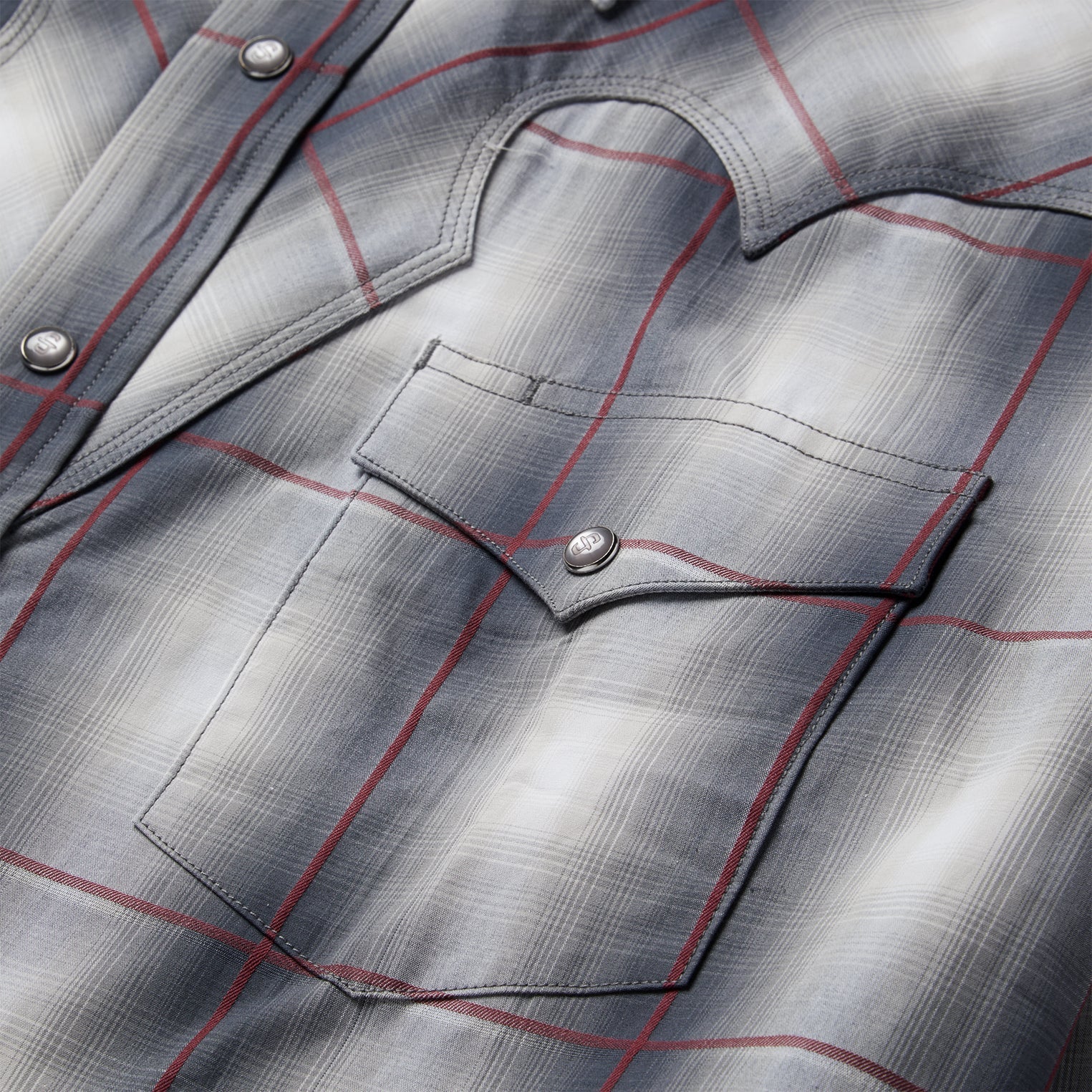 Smoke Ombre Western Shirt Grey