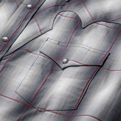 Smoke Ombre Western Shirt Grey