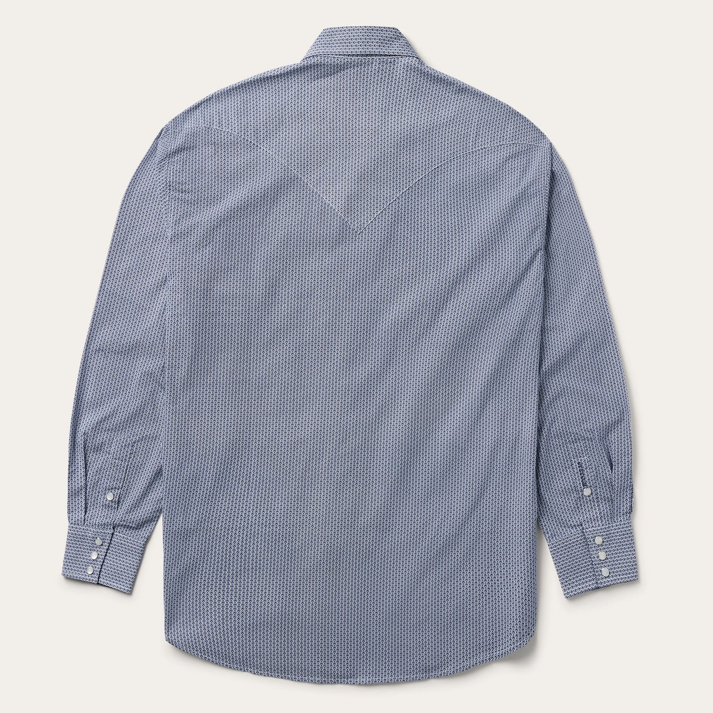 Blue Deco Geo Print Western Shirt Blue