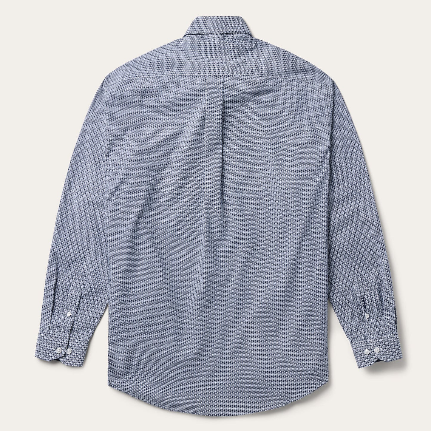 Blue Deco Geo Print Button Front Shirt Blue