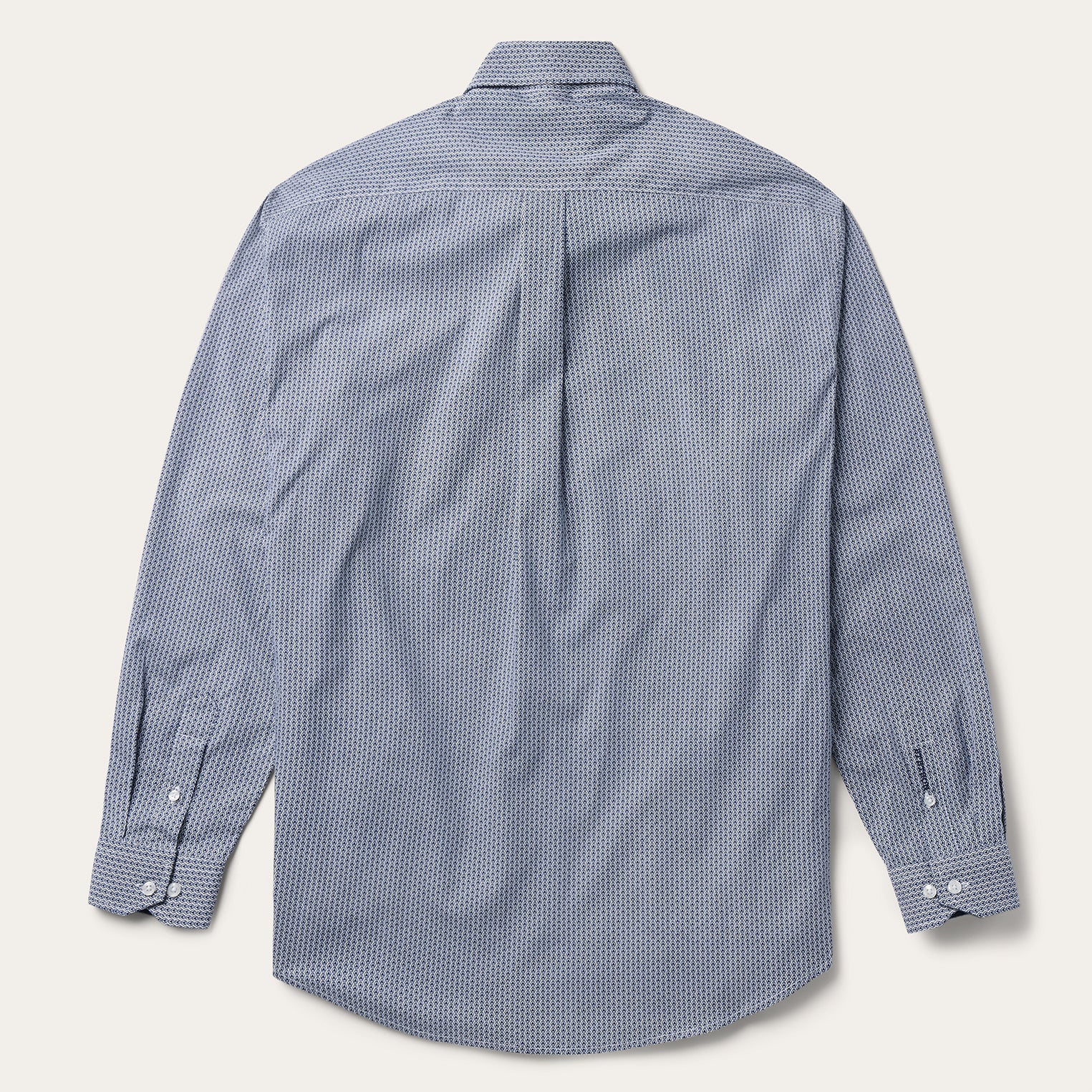 Blue Deco Geo Print Button Front Shirt Blue