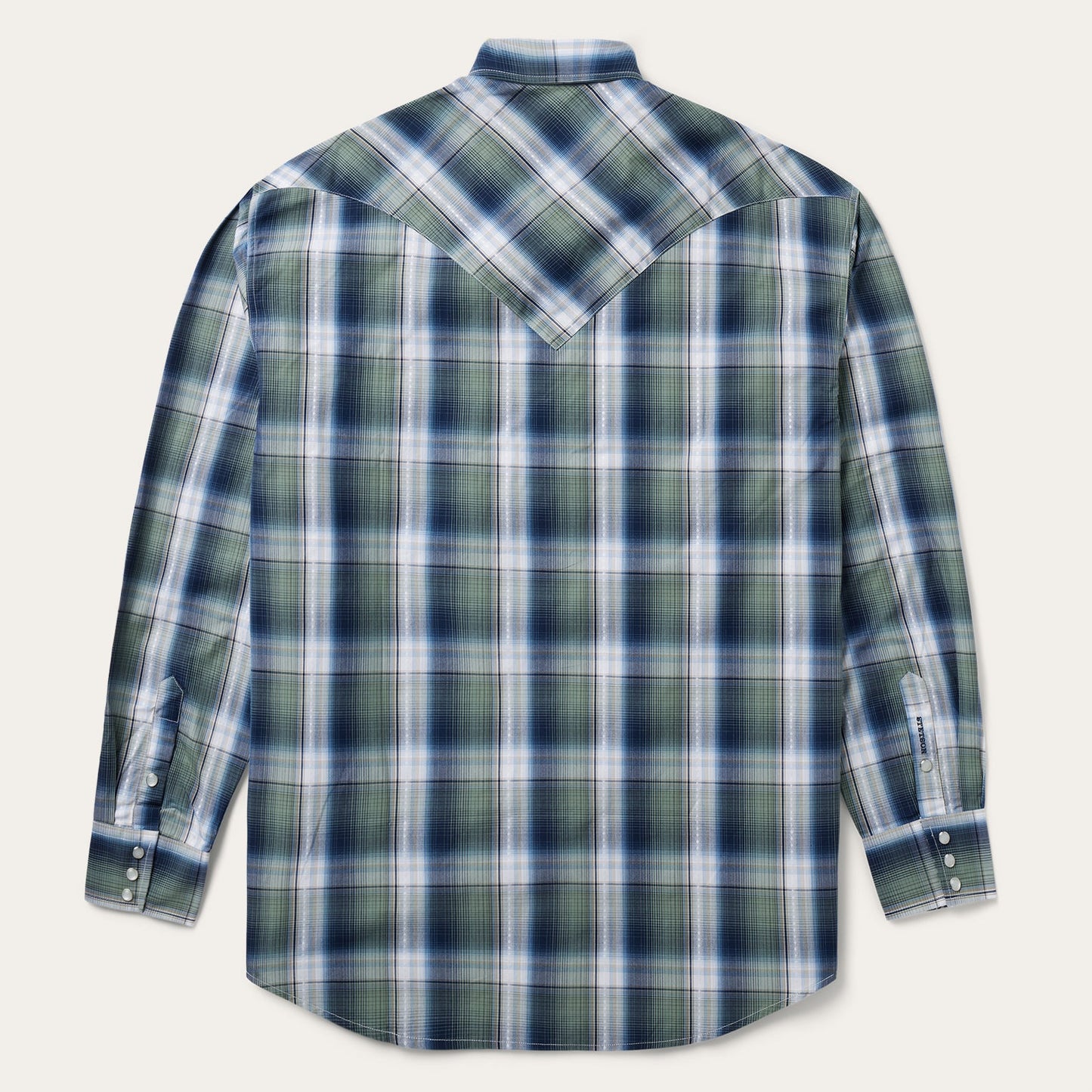 Lucky Diamond Plaid Western Shirt Green
