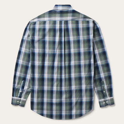 Lucky Diamond Plaid Button Front Shirt Green