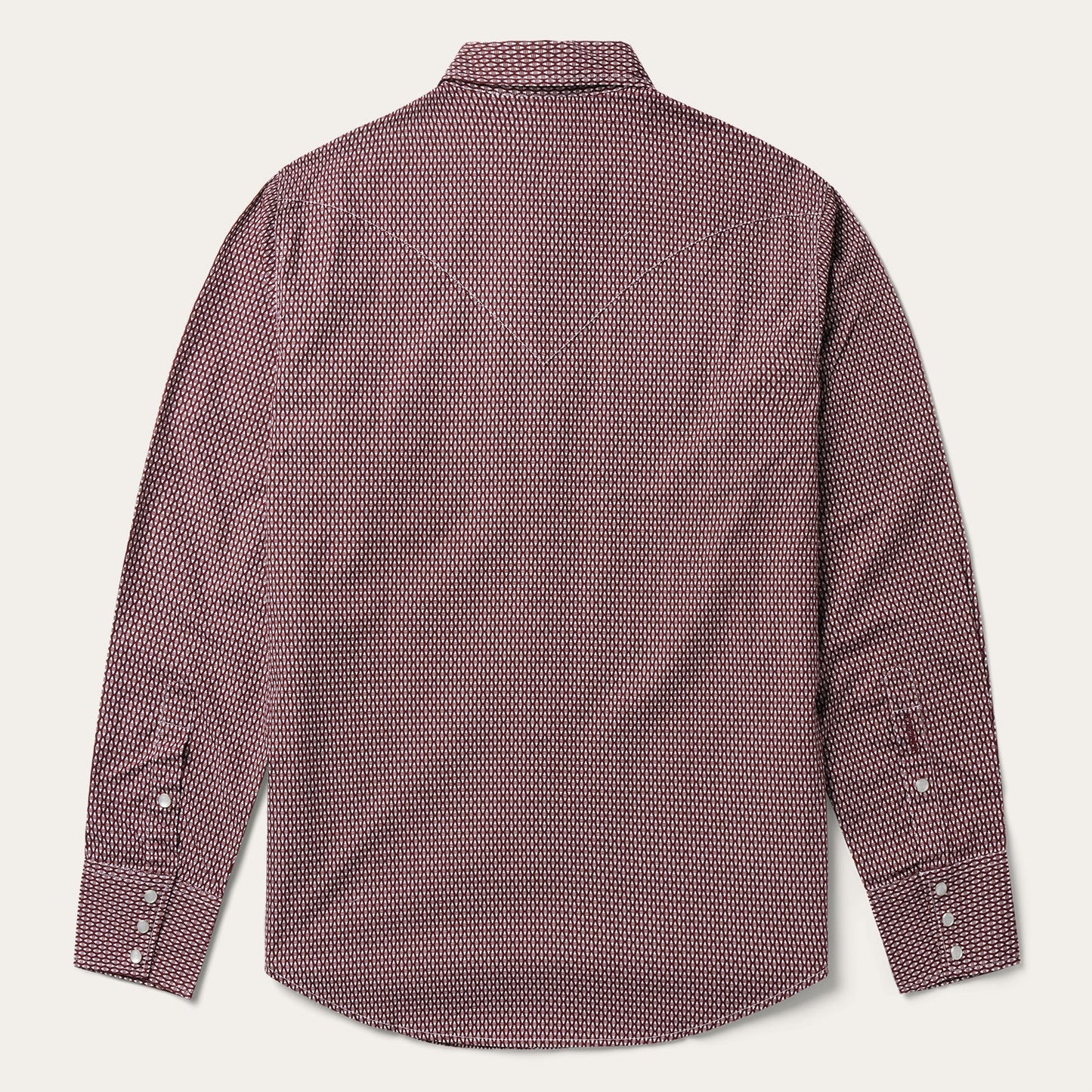 Broken Diamond Print Western Shirt Red