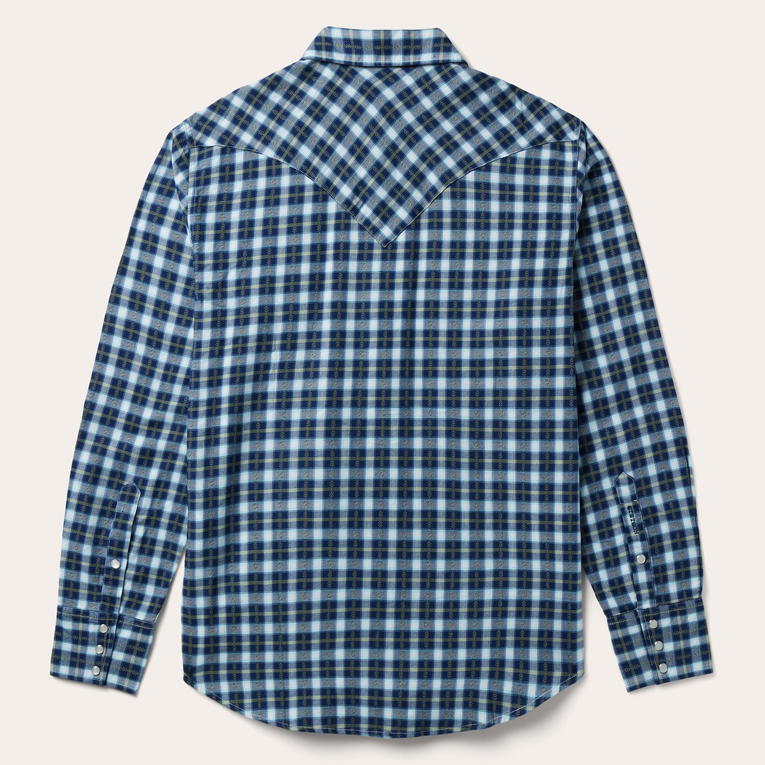 Plaid Twill Dobby Western Shirt Blue