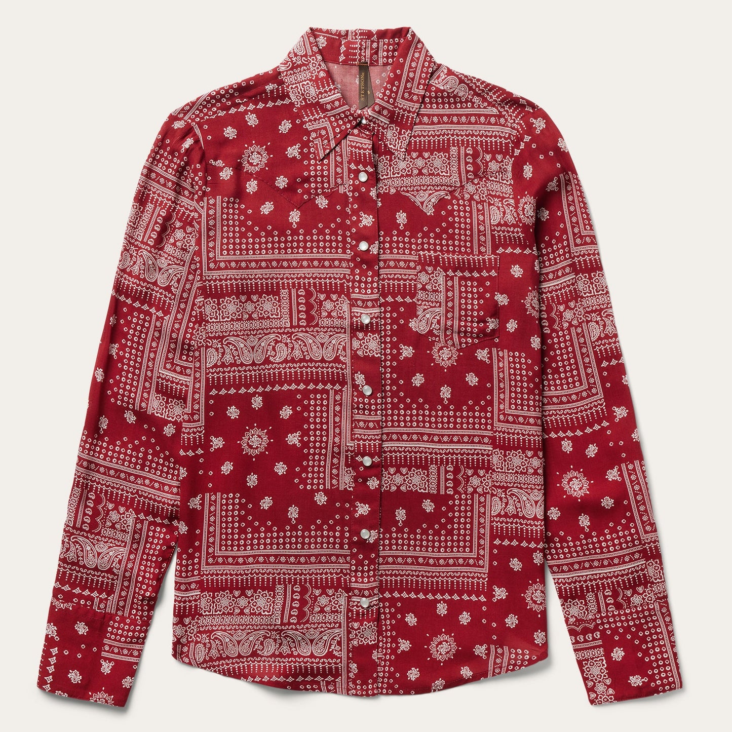 Red Bandana Patchwork Shirt Red