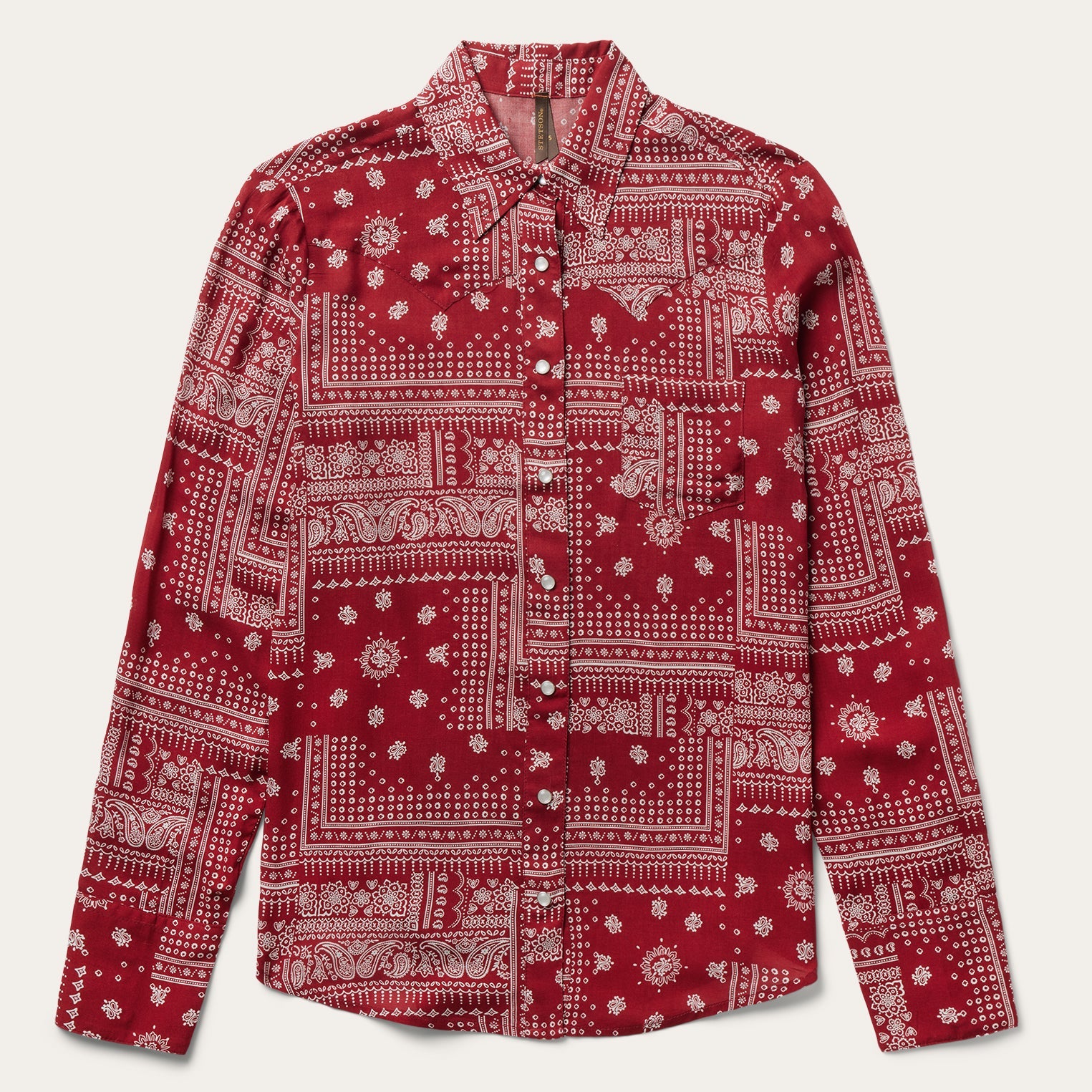 Red Bandana Patchwork Shirt Red