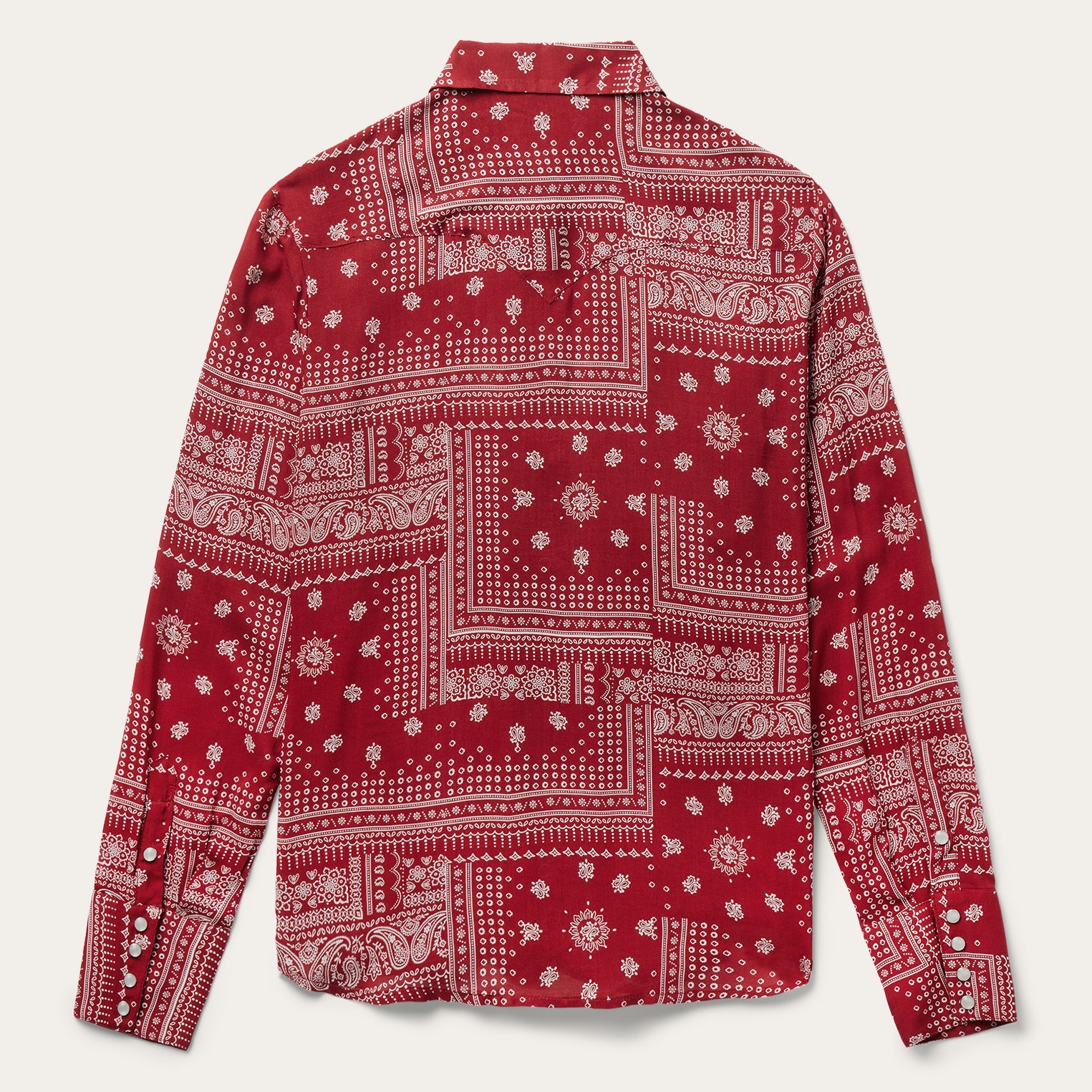 Red Bandana Patchwork Shirt Red