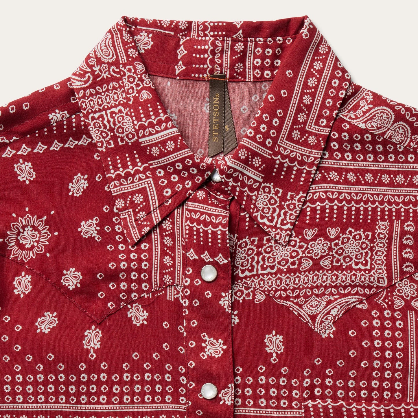 Red Bandana Patchwork Shirt Red