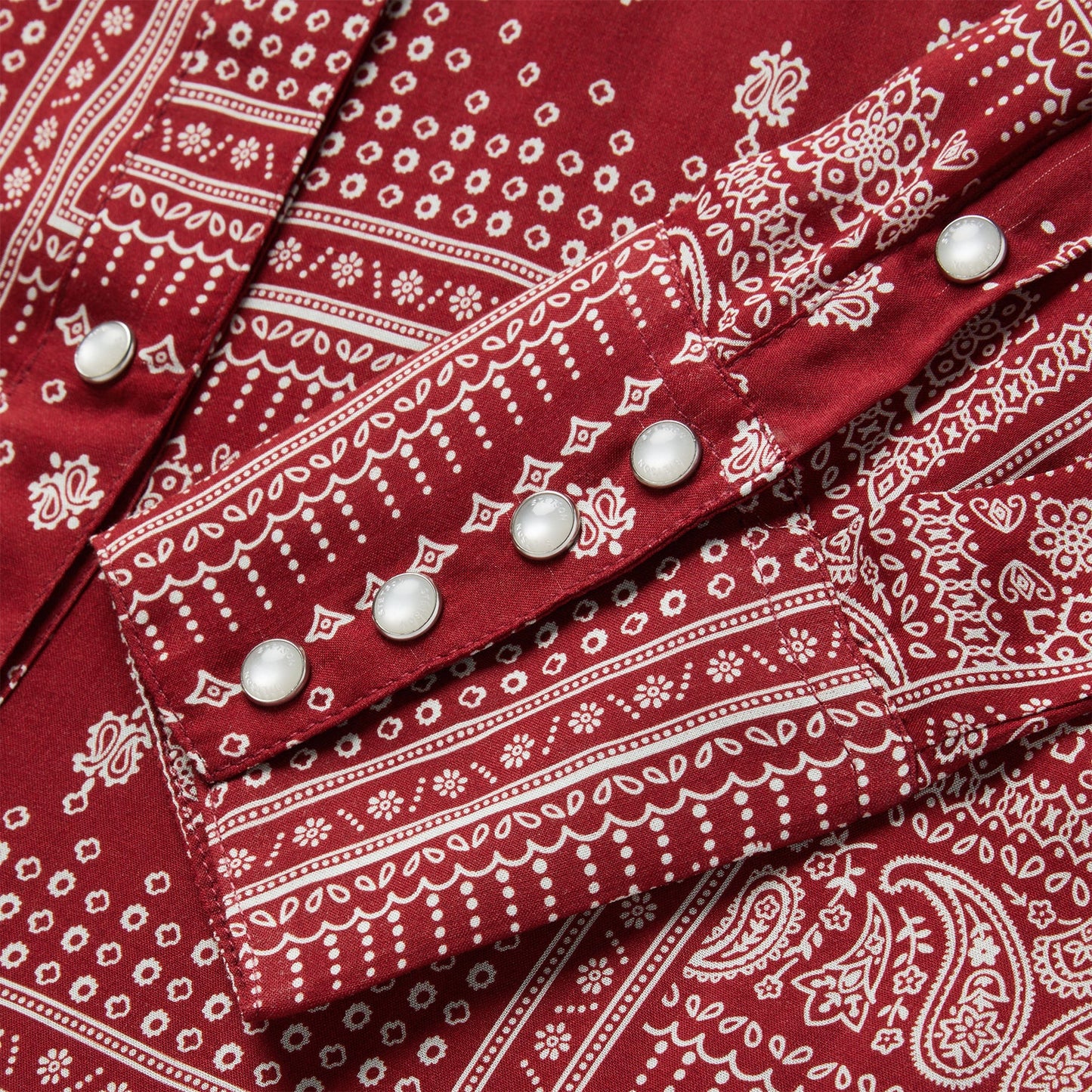 Red Bandana Patchwork Shirt Red