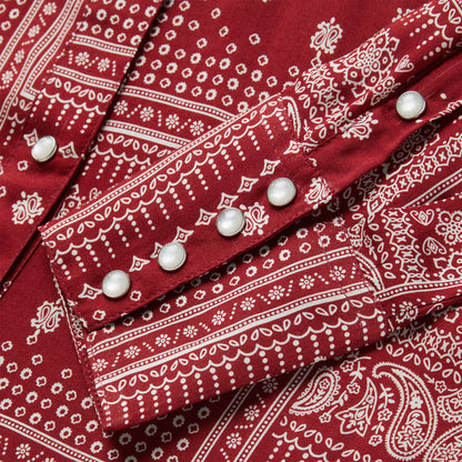 Red Bandana Patchwork Shirt Red