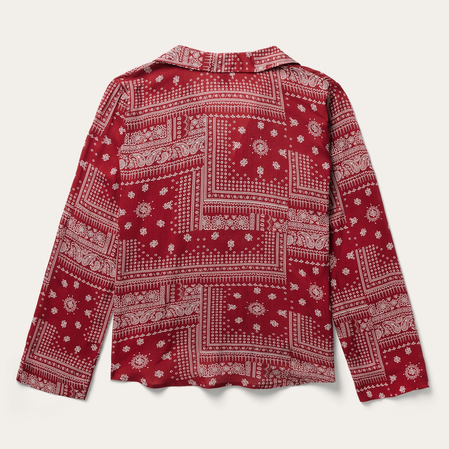 Red Bandana Patchwork Blouse Red