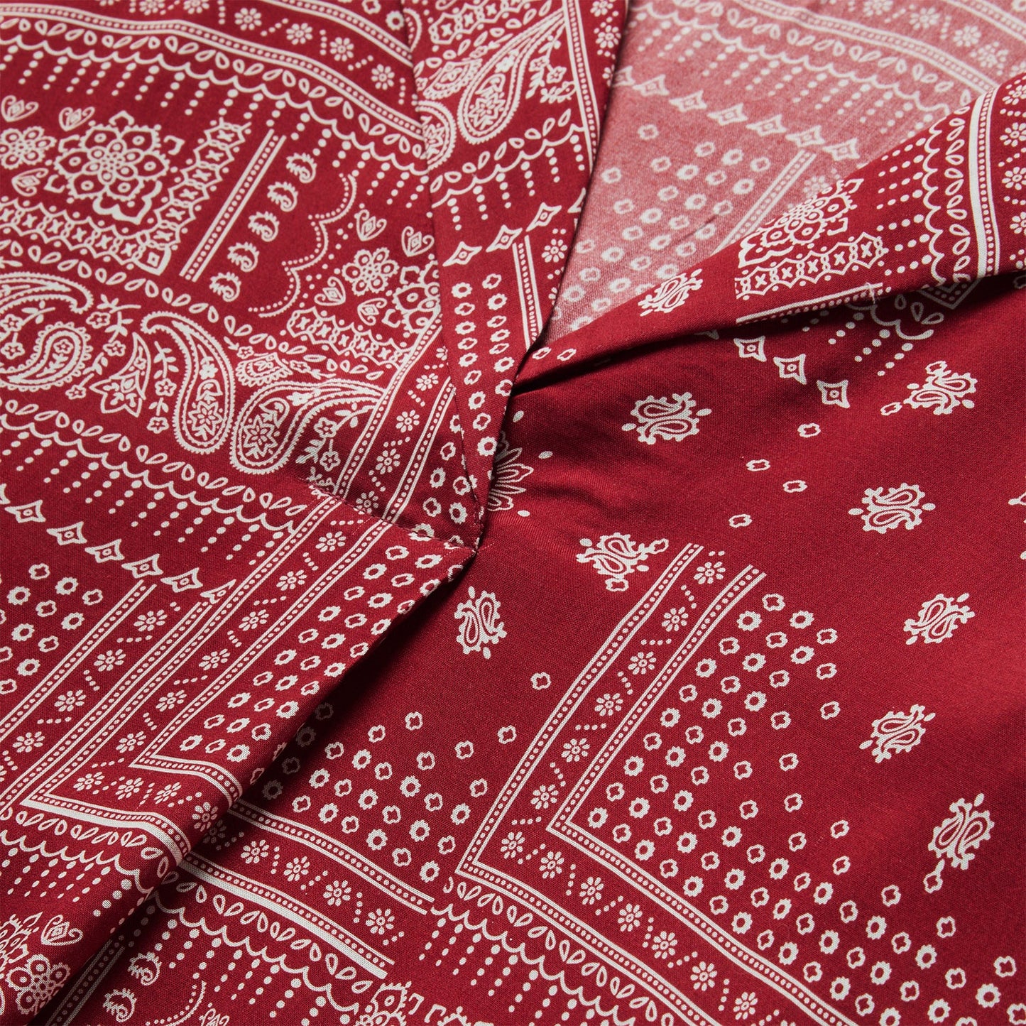 Red Bandana Patchwork Blouse Red