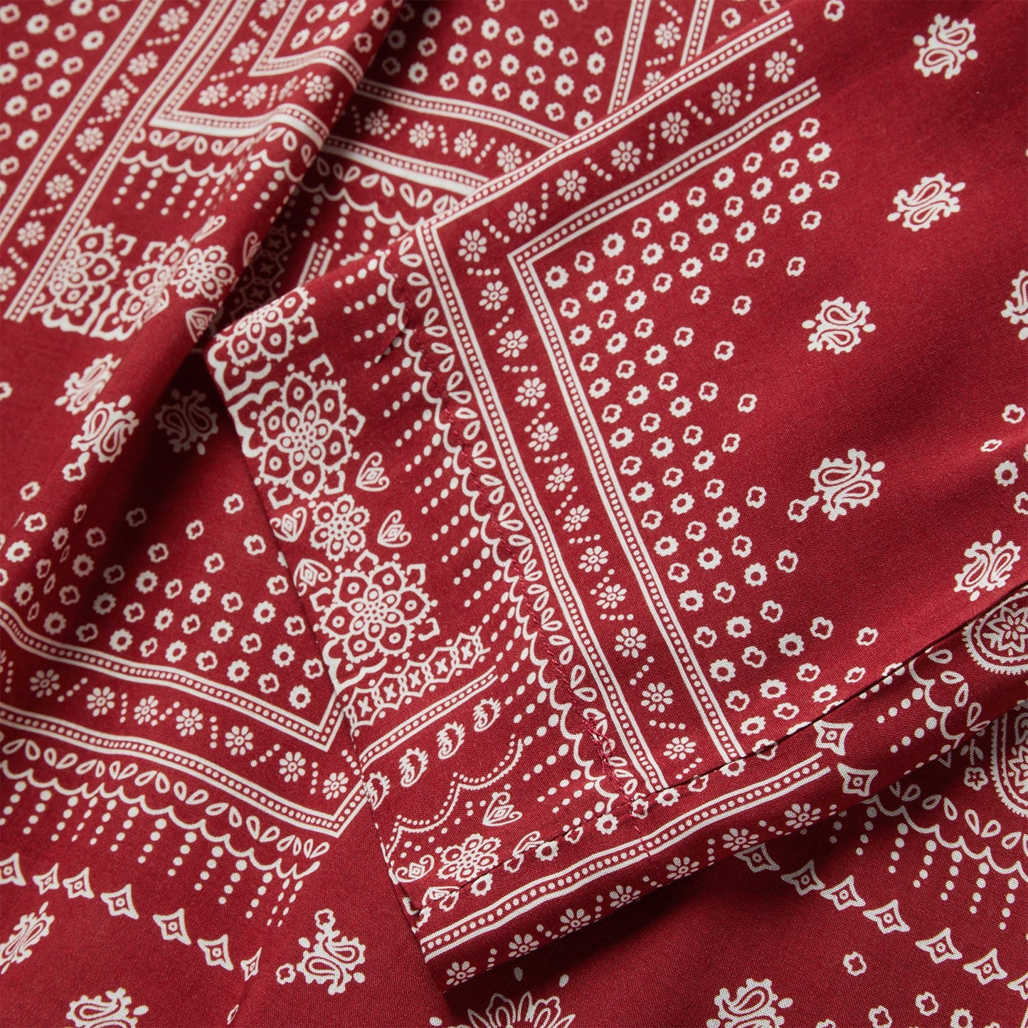Red Bandana Patchwork Blouse Red