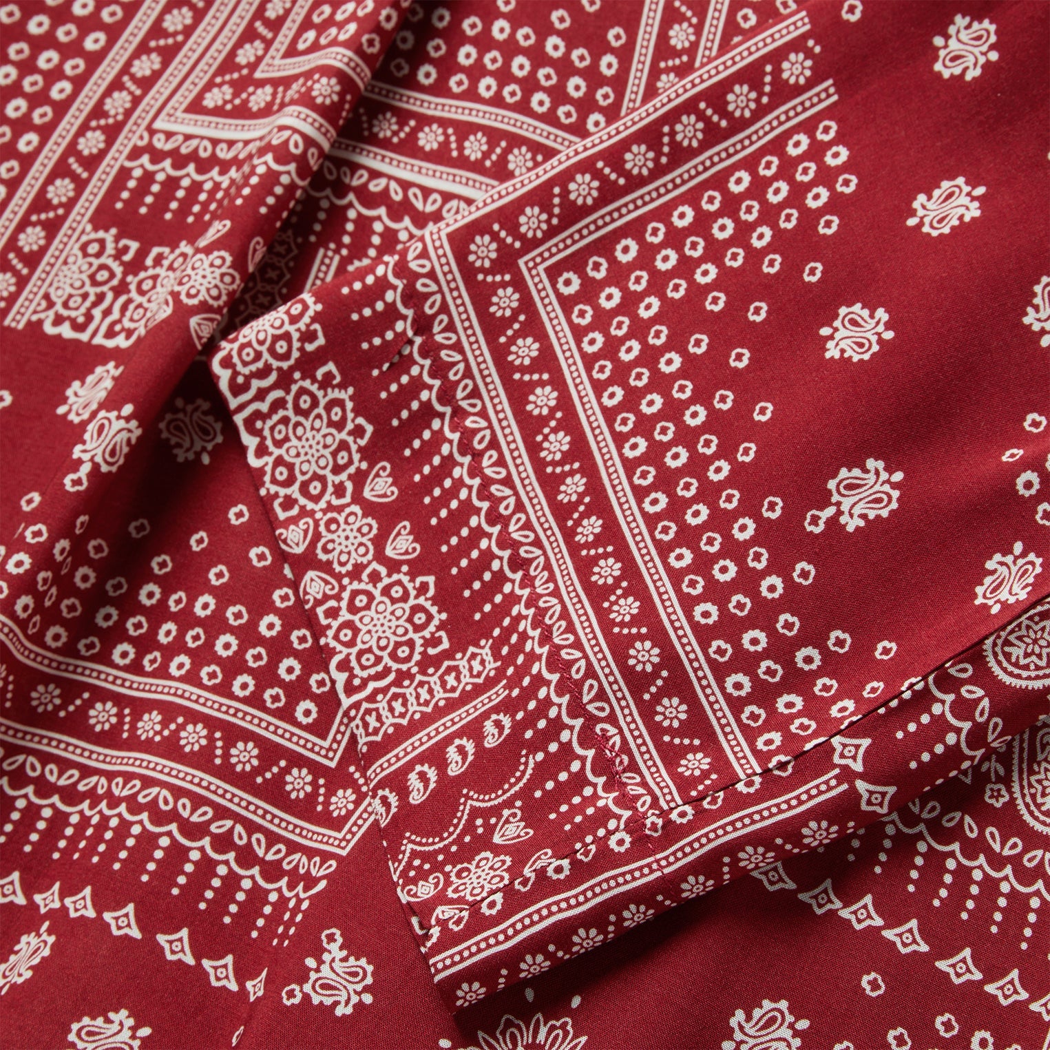 Red Bandana Patchwork Blouse Red