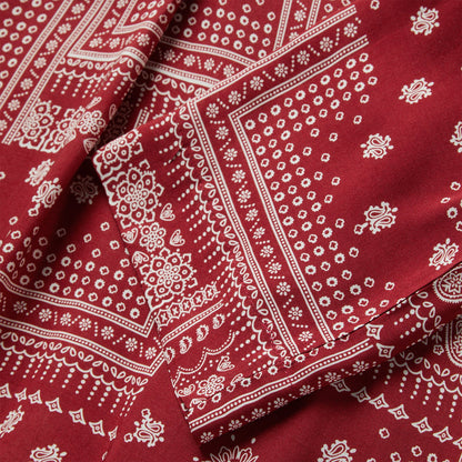 Red Bandana Patchwork Blouse Red