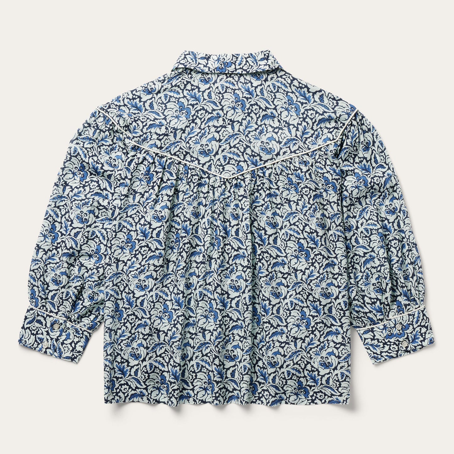 Indigo Tapestry Print Blouse Blue