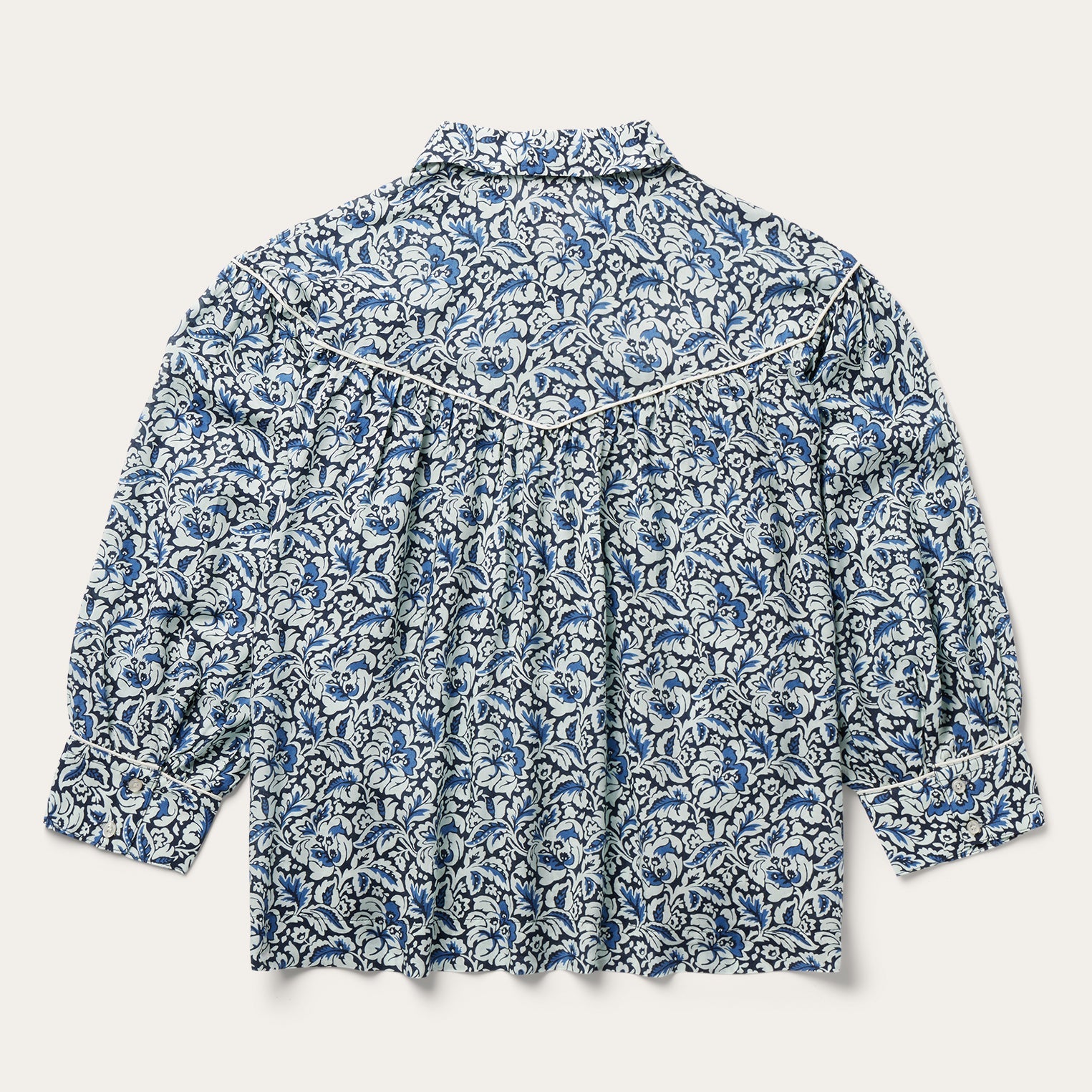 Indigo Tapestry Print Blouse Blue