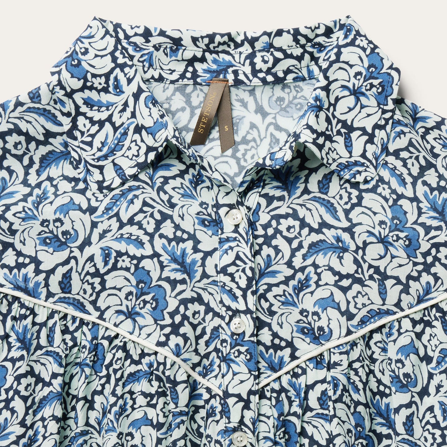 Indigo Tapestry Print Blouse Blue