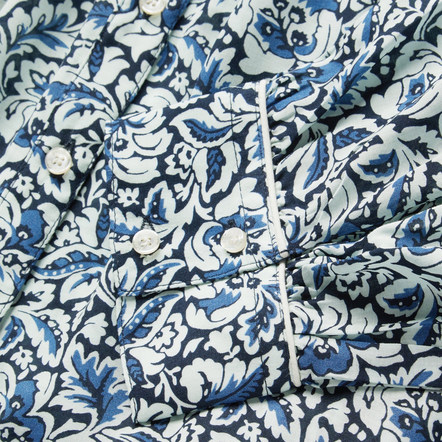 Indigo Tapestry Print Blouse Blue