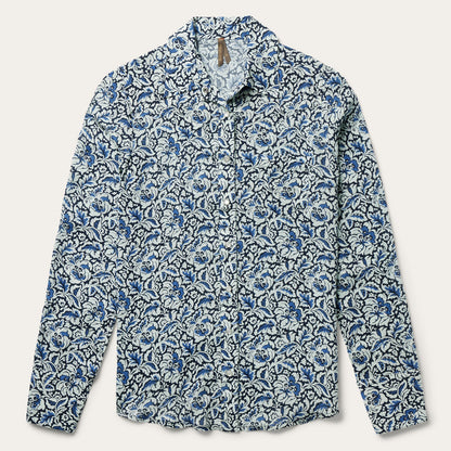 Indigo Tapestry Print Shirt Blue