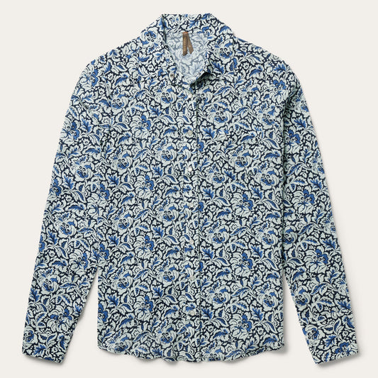 Indigo Tapestry Print Shirt Blue