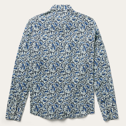 Indigo Tapestry Print Shirt Blue