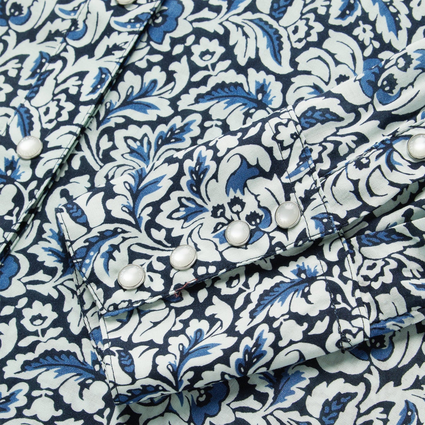 Indigo Tapestry Print Shirt Blue