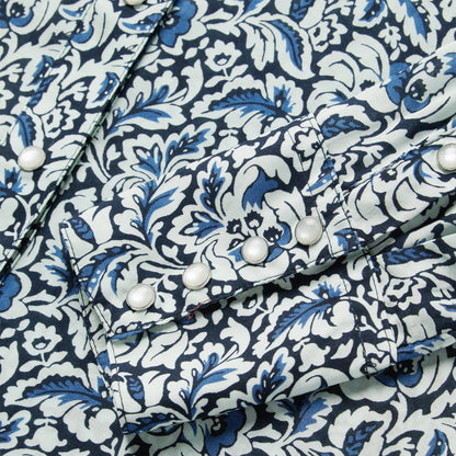 Indigo Tapestry Print Shirt Blue