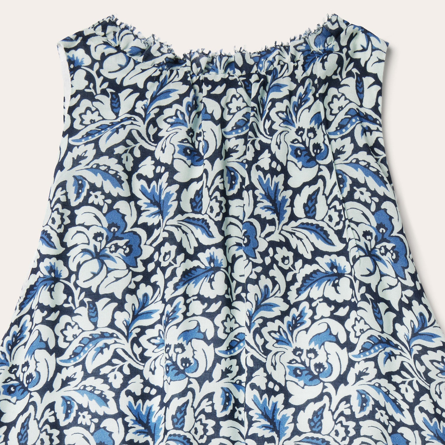 Indigo Tapestry Print Prairie Dress Blue