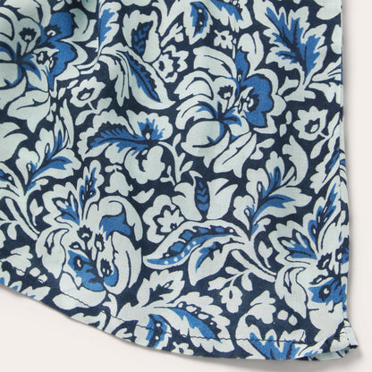 Indigo Tapestry Print Prairie Dress Blue