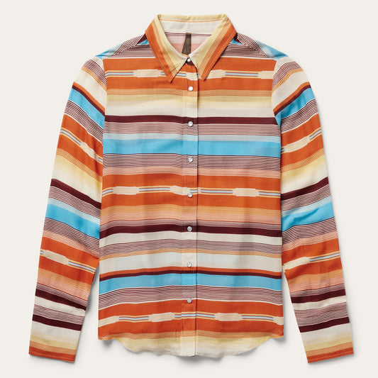 Sunset Serape Print Western Shirt Multi