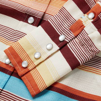 Sunset Serape Print Western Shirt Multi