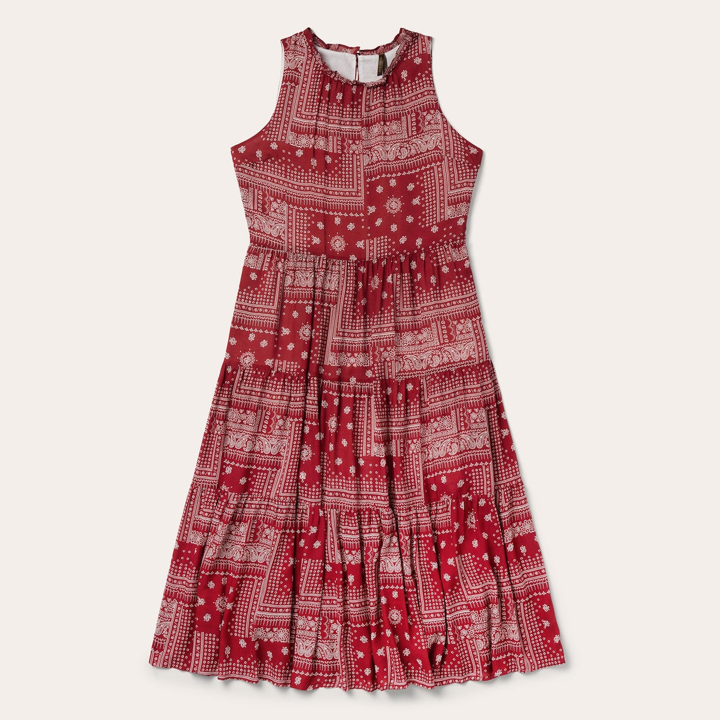 Red Bandana Patchwork Dress Red