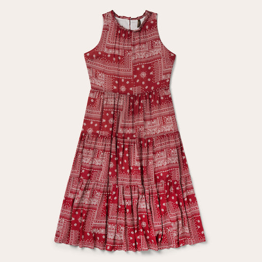Red Bandana Patchwork Dress Red
