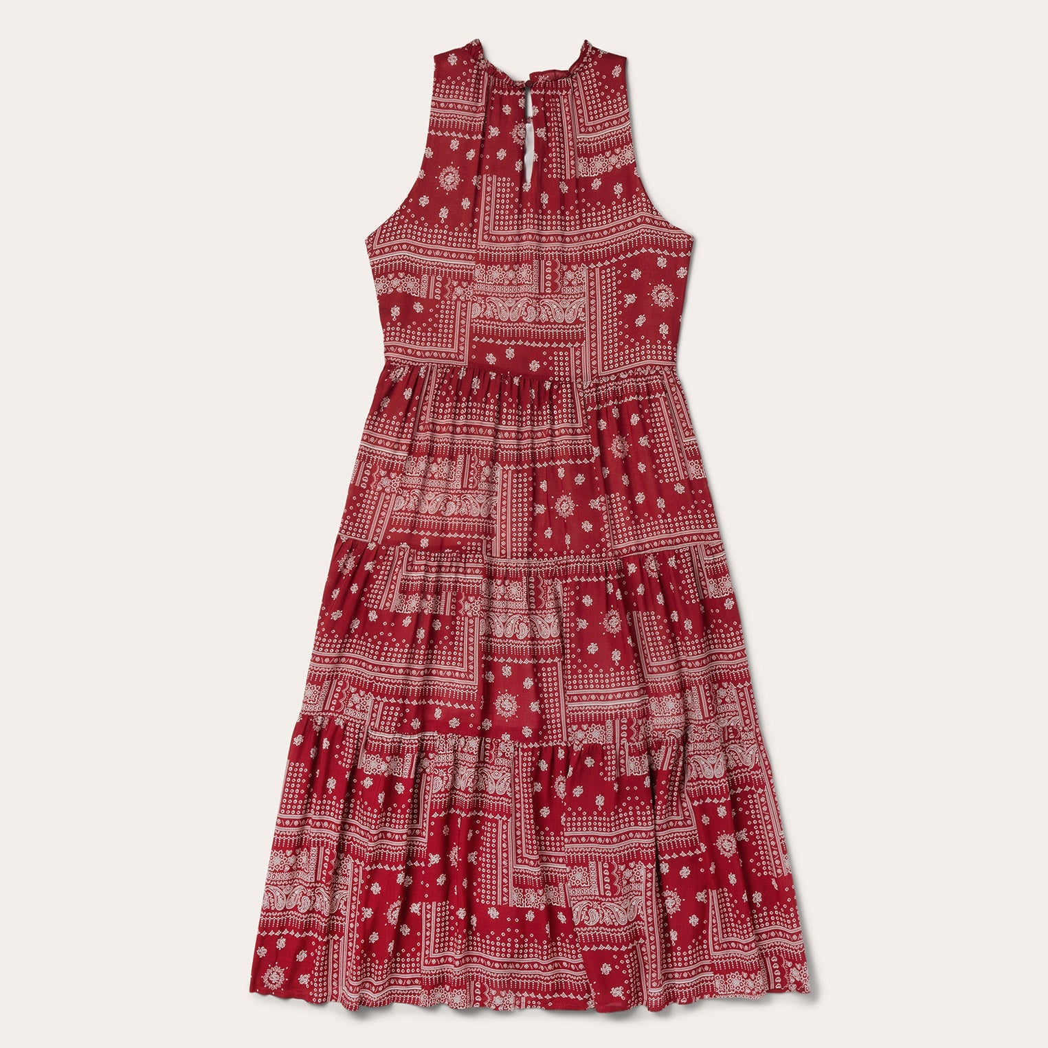 Red Bandana Patchwork Dress Red