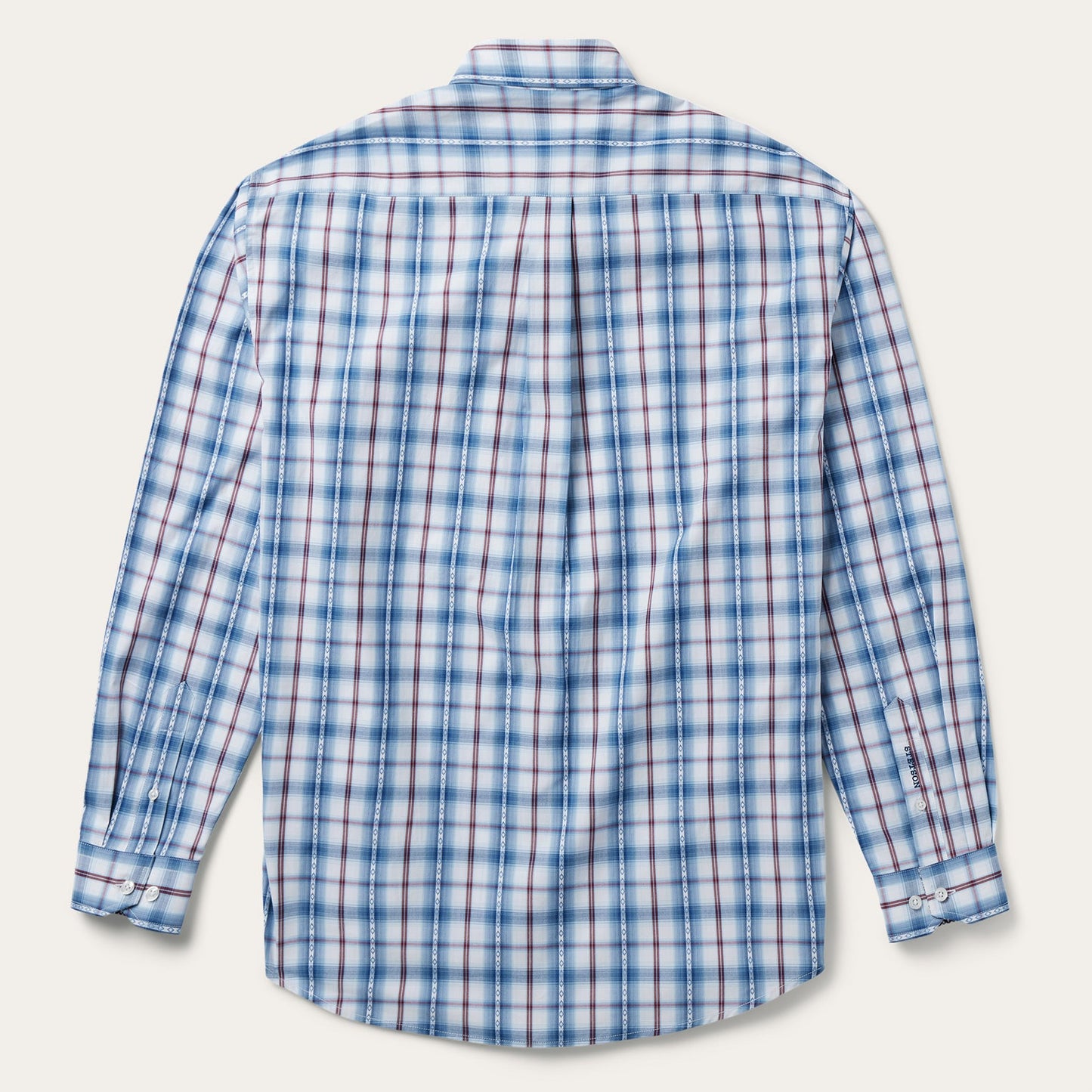 Blue Diamond Dobby Plaid Shirt Blue
