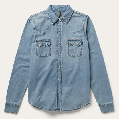 Loose Fit Denim Shirt Blue
