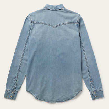Loose Fit Denim Shirt Blue