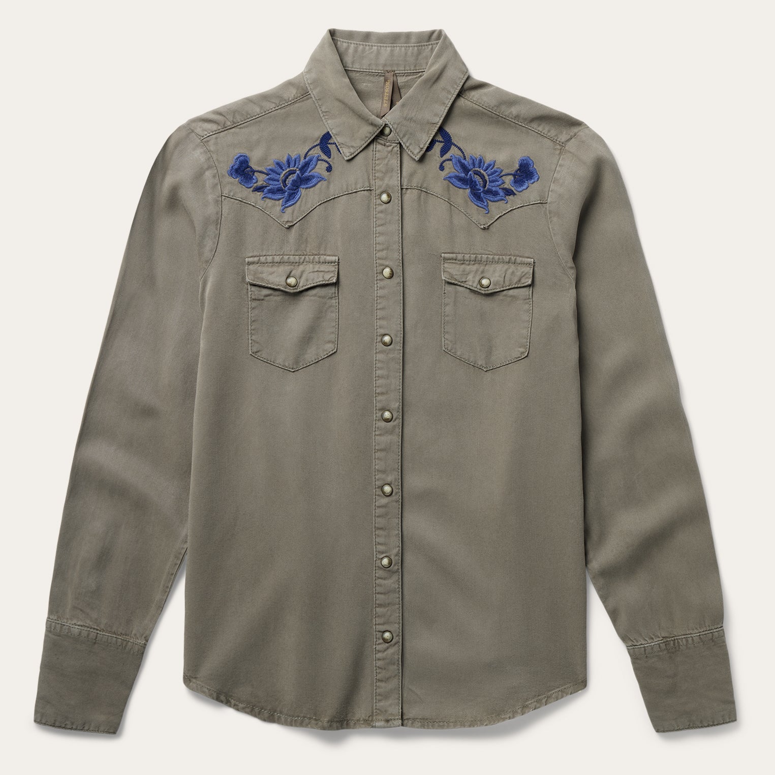 Olive Twill Western Shirt Green