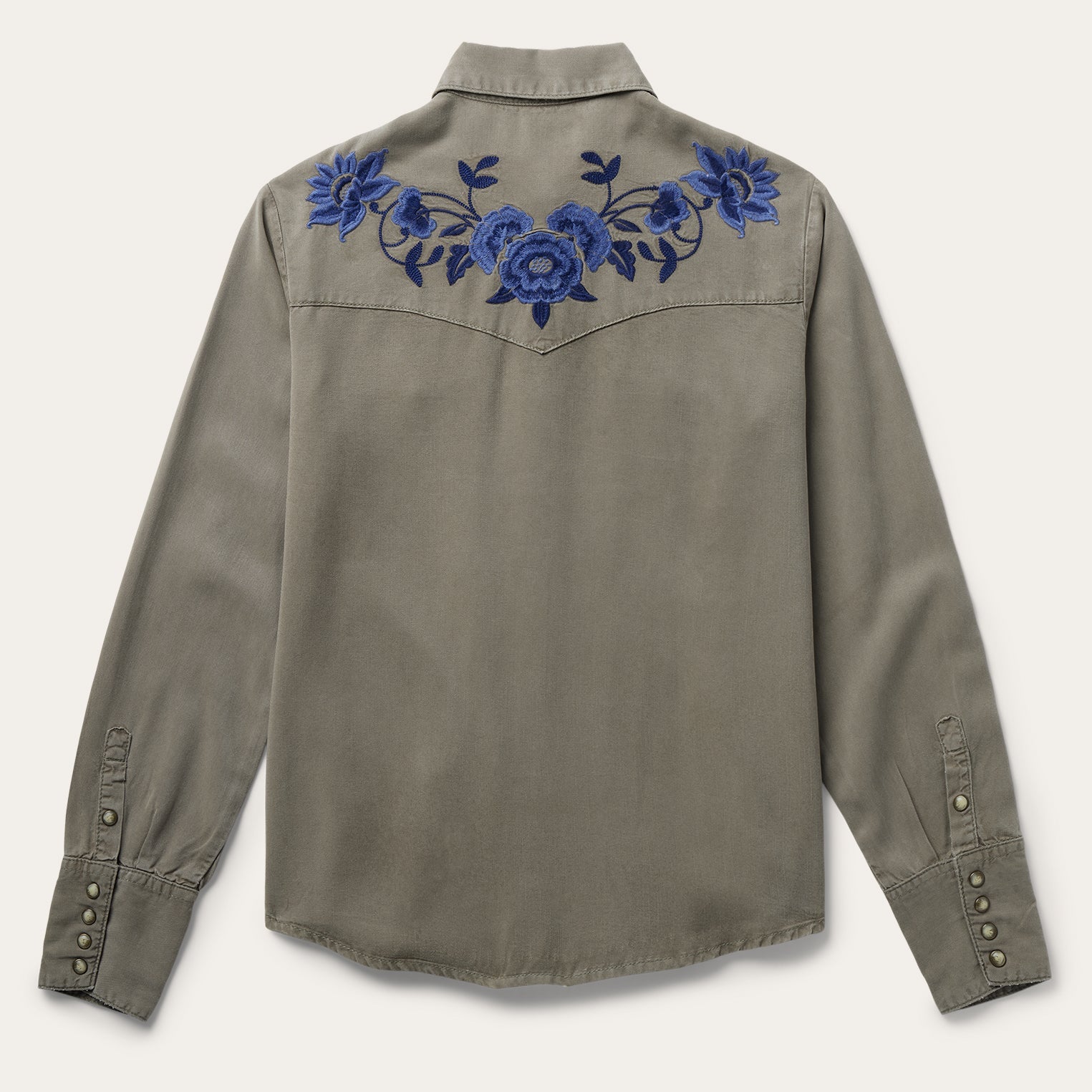 Olive Twill Western Shirt Green