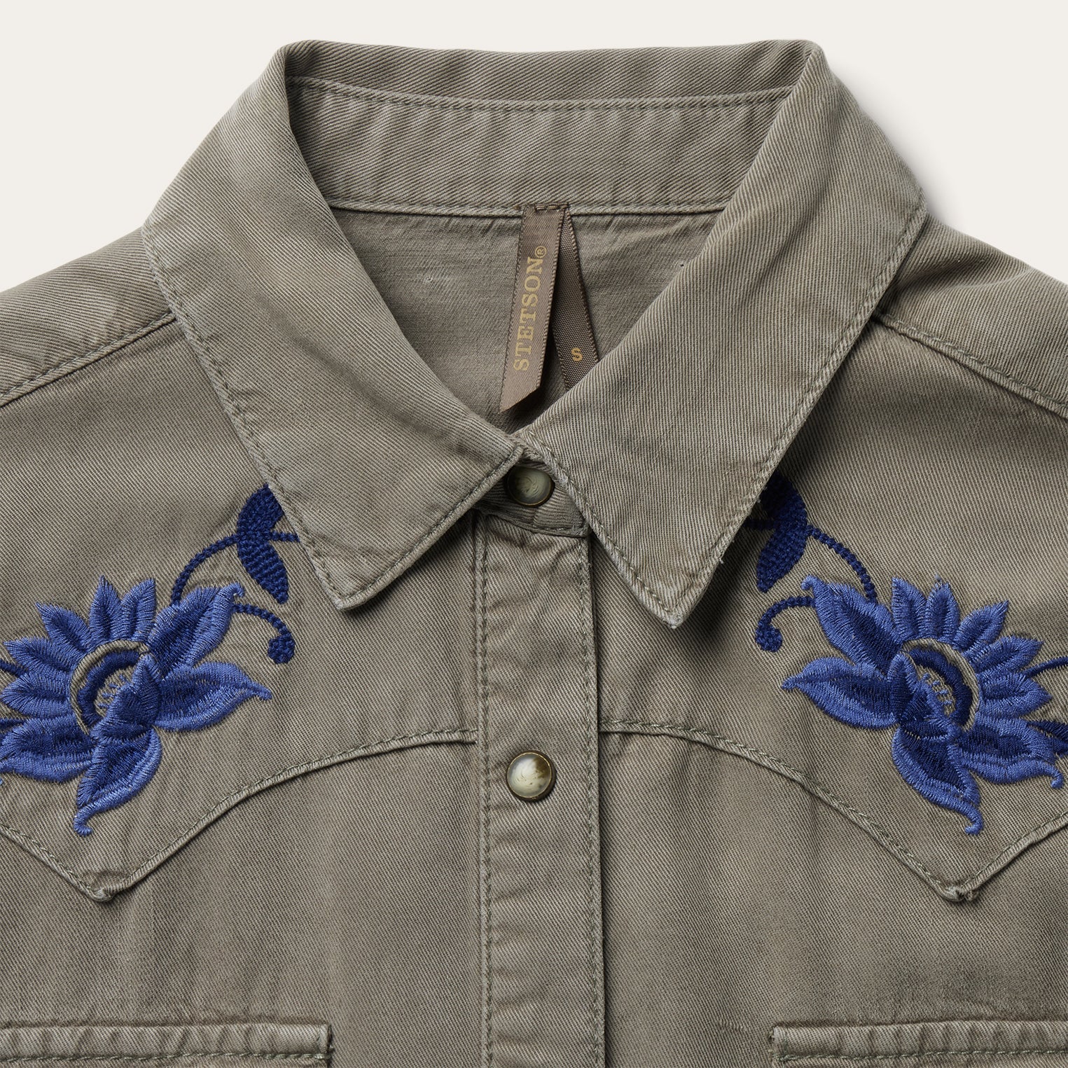Olive Twill Western Shirt Green