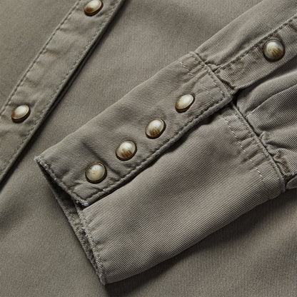 Olive Twill Western Shirt Green